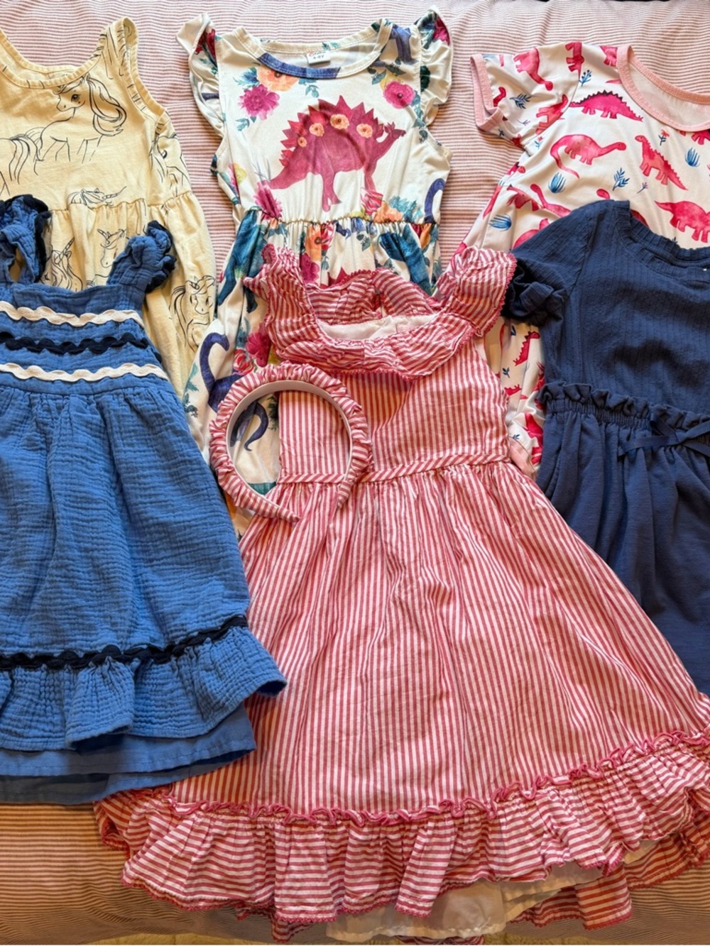 Bundle of 6 girls dresses size 5/6